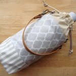 【 m様オーダー品 】★ペットボトルホルダー＊YUWAモロッカン柄が可愛い☆グレー★