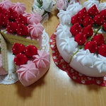 「makoさまオーダー品♪」フェルト☆ホールケーキ2セット（直径16センチ♪）