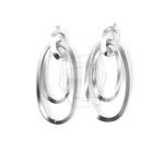 PDT-1429-MR【2個入り】インターロッキングオーバルチャーム,Interlocking Oval Earring