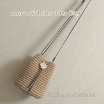 シェルのコードストッパーつきマーメイド巾着バッグ