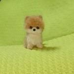 ポメラニアン 柴犬カット オレンジ  羊毛フェルト