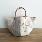 布合わせのまぁるいbag♪ナチュラル【再販】