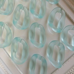 【4個】 クリアブルー プラスチックチェーン