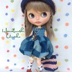 ＊デニムパッチワーク柄バルーンワンピース ＊８点セット ＊ブライス ＊ blythe outfit ＊ワンピース