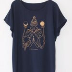 The sun & the moon (ドルマンスリーブ / navy)