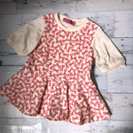 sale！**ピンクリボン柄ペプラムチュニック☆100
