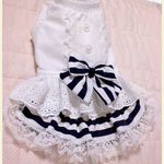 S29♪　白紺ボーダー&レースフリルキャミワンピ♪　 [Berry]