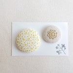 ★くるみボタンブローチ★