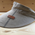 BooBee＊リネン サンバイザー①（グリーン２ライン）