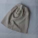 リネンヨーク半袖ワンピース　90㎝　グレージュ