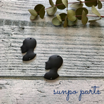 faceチャーム【2個】matte black