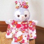 ステラルーの浴衣🐰毬と桜柄　Ｓサイズヌイグルミ用コスチューム