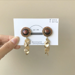 2wayアンティークボタンピアス