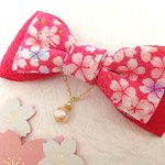 和リボンバレッタ*桜ローズの香Ⅰ(再販1)