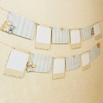  Photo Garland＊フォトガーランド＊フォトアルバム＊ブルーストライプ×ベージュドット＊ガーリー