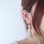 ドライフラワー×タッセルピアス/イヤリング