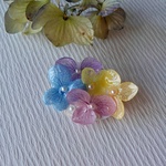 colorful　紫陽花のフラワーブローチ