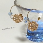 チェコガラス　フープピアス