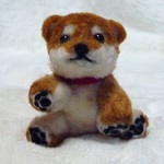 動物ポンポンmini mini（柴犬 全身  茶）