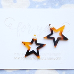 べっ甲star ♡　ピアス/樹脂ノンホールピアス（イヤリング）