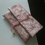 御朱印帳入れ・鳥獣戯画(金蘭ピンク)