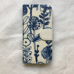 11-2 iPhone他、全機種対応 手帳型ケース ミナペルホネン letter of flower 白 ꕤ受注制作ꕤ 