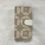 22-1 iPhone他、全機種対応 手帳型ケース ミナペルホネン dear ベージュ ꕤ受注制作ꕤ