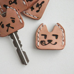 【cat key cover】ねこキーカバー(たくらみ)・レザー【ねこシリーズ】