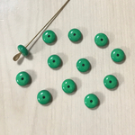 VINTAGE GREEN ROUND SPACER BEADS