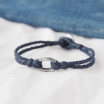Pewter Ring Bracelet（Dark Navy）