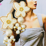 スターフラワー＊パールイヤリング・ピアス