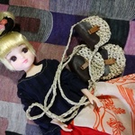 【jennyshanqさま　ご予約品】リカちゃん用　本皮付きポシェット