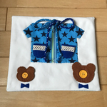  〈再販〉手作り・布・よくばり知育玩具・紺・星・くまちゃん