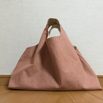 手提げバッグ ストライプ赤