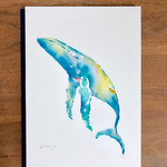 原画 / 水彩画 / クジラ