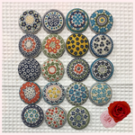 大人気❤︎選べる ポーリッシュポタリー柄 くるみボタン ヘアゴム 2つで300円