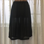 ペチコート＊丈57cmまで 黒色・綿混（スカート型）