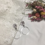 ドライフラワークリアピアス