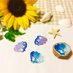シェルとヒトデのマリンスタンプ 消しゴムはんこ