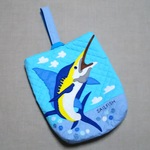 【受注製作】バショウカジキ＊シューズバッグ(サックス×スカイブルー)キルティング/男の子