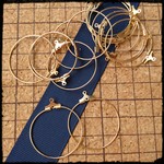送料無料✴️カン付きフープ金具(ライトゴールド/25mm,30mm)