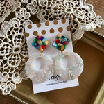 カラフルストーン✱大振りピアス