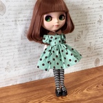 ブライス リカちゃん サイズ チョコミントワンピース