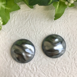 ヴィンテージアクリルラウンドカボション グレーパール 2個セット