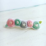 北欧 刺繍 春 バレッタ