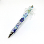 押し花ボールペン（アジサイ、バーベナ青）