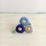 北欧 お花 刺繍 ブローチ 2