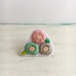 北欧 お花 刺繍 ブローチ 4