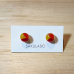 ガラスの3色ピアス