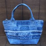 SALE 477 デニム トートバッグ リメイク 帆布 キャンバス